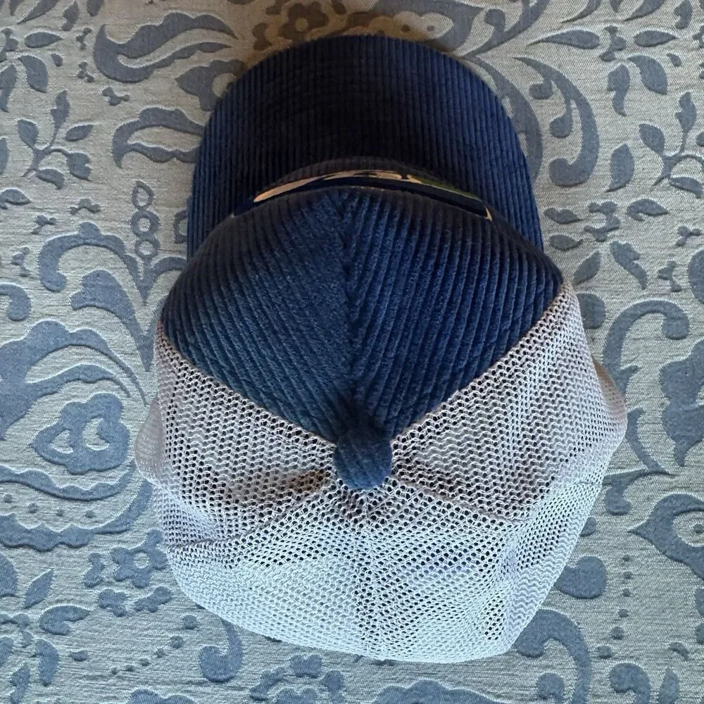 Seattle Seahawks '47 SAMPLE Corduroy Trucker Snapback Hat White Mesh NFL Rare